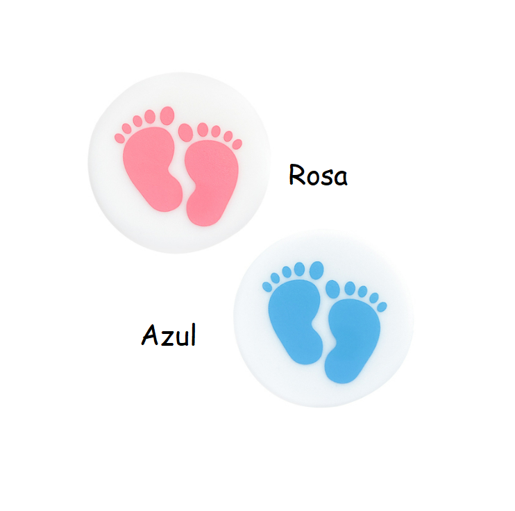 Huellas personalizable de pies de bebe rosa con nombre y fecha - Pulseras  Niagarra